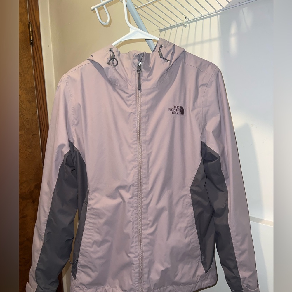 The North Face Pink and Gray Hooded Jacket